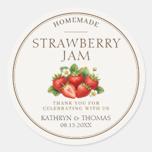Strawberry Jam Wedding Favor Labels Personalized