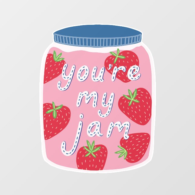 Strawberry Jam You're My Jam Wall Decal (Front)
