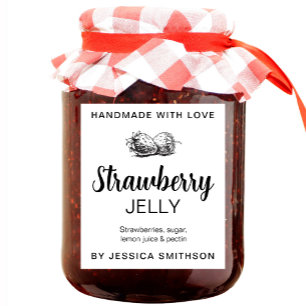 Strawberry Jelly Jam Homemade label STRAW03awn