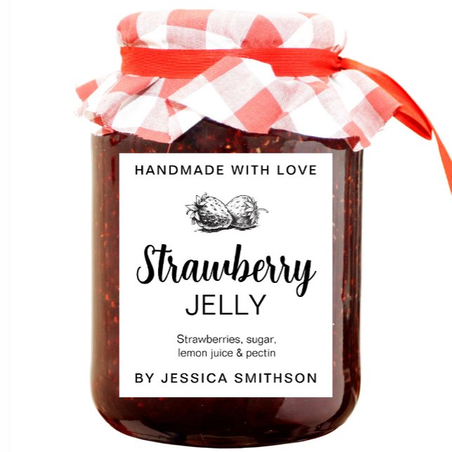Strawberry Jelly Jam Homemade label STRAW03awn (Creator Uploaded)