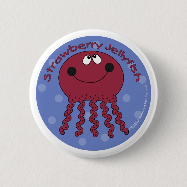 Strawberry Jellyfish Button (Front)