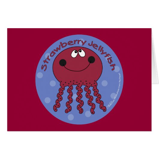 Strawberry Jellyfish Cards (Front Horizontal)