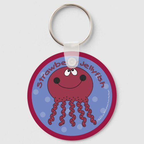 Strawberry Jellyfish Keychain