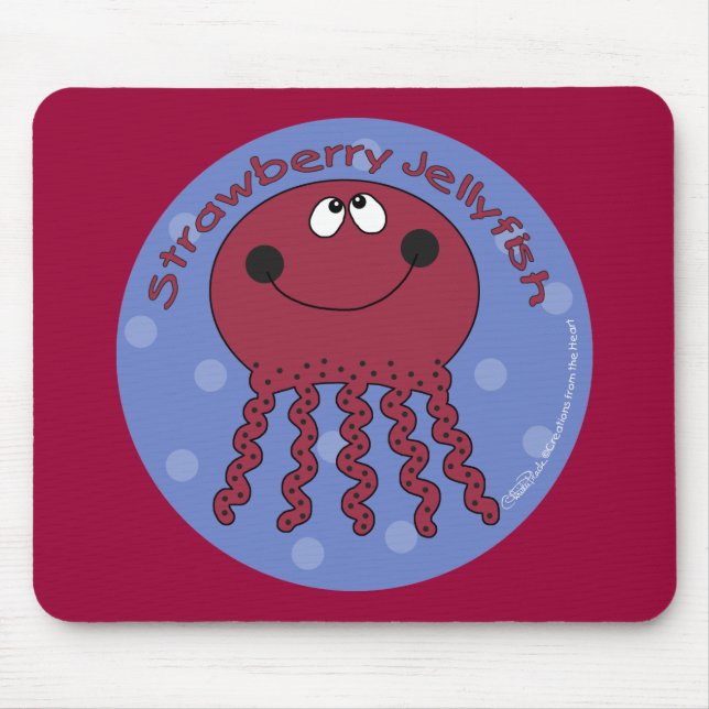 Strawberry Jellyfish Mouse Pad (Front)