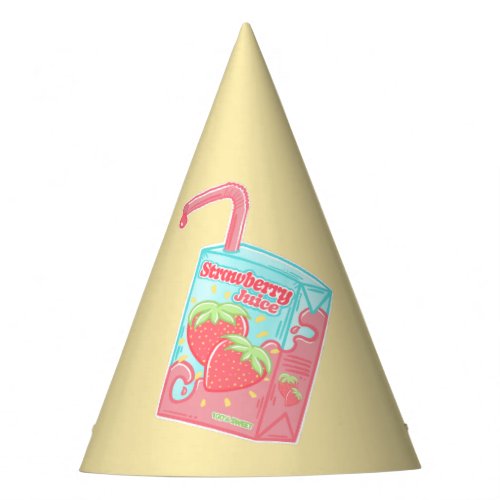 Strawberry Juice Box Birthday Party Party Hat