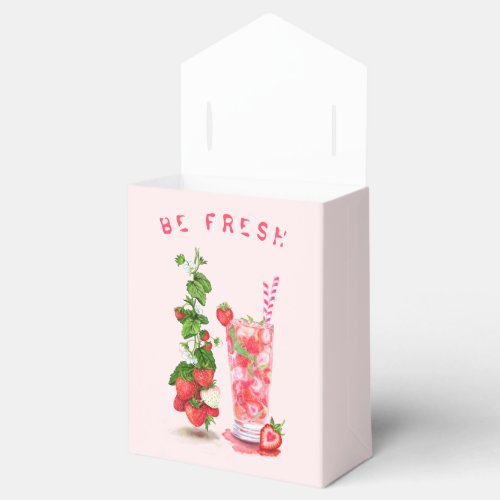 Strawberry Juice Cool Drink Fruits Favor Box