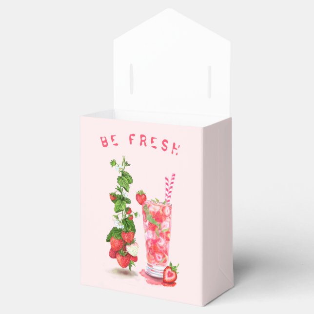 Strawberry Juice Cool Drink Fruits Favor Box (Opened)