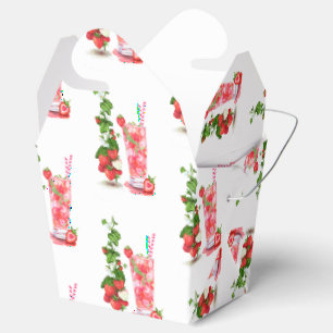 Strawberry Juice Drink Favor Box Fruits