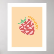Strawberry Kanji/Hiragana Japanese Word Wall Art