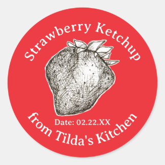 Strawberry Ketchup From Kitchen Of Jar Label