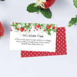 Strawberry Kids Birthday Details Enclosure Card<br><div class="desc">Get ready for a berry sweet celebration! The design features a patch of strawberries, white flowers and greenery and a strawberry seeds background on the reverse side. Perfect for a boy or girl’s birthday party celebration anytime from spring to summer. Personalize with your own information. Matching and alternative items available...</div>