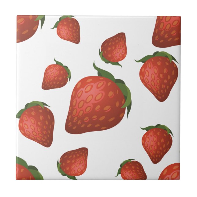 Strawberry kitchen ceramic tile (Front)