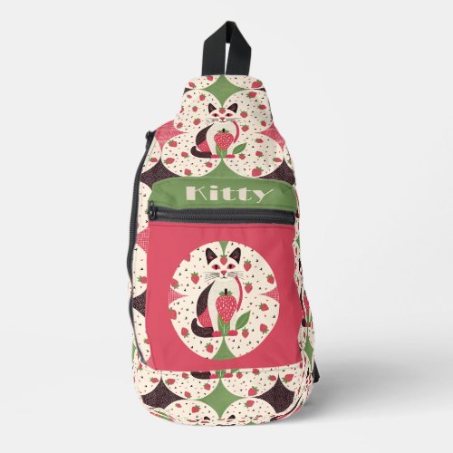 Strawberry Kitty Sling Bag