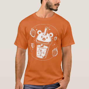 Strawberry Koala Bear Boba Tea Bubble Tea Anime Ka T-Shirt