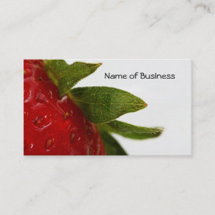 Strawberry Leaves With Business Name Business Card