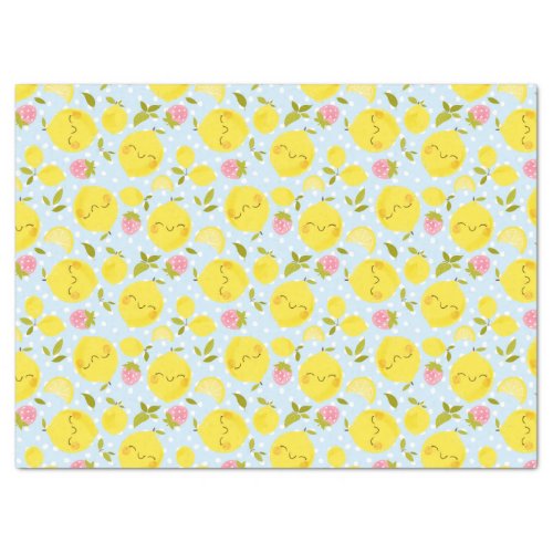 Strawberry Lemon Blue Tissue Paper