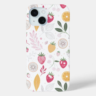 “Strawberry Lemon Floral iPhone iPad Case” 15 Case