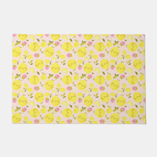 Strawberry Lemon Pink Doormat