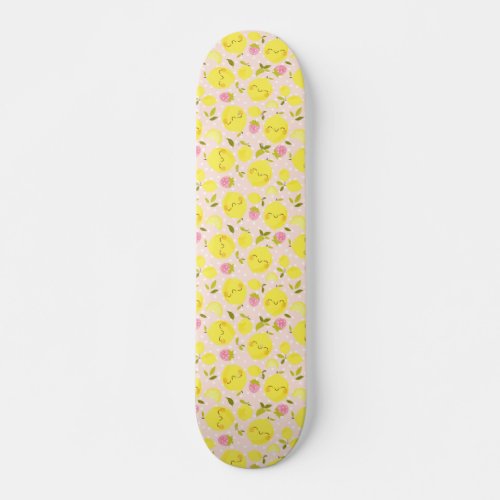 Strawberry Lemon Pink Skateboard