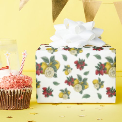 Strawberry Lemon Wrapping Paper