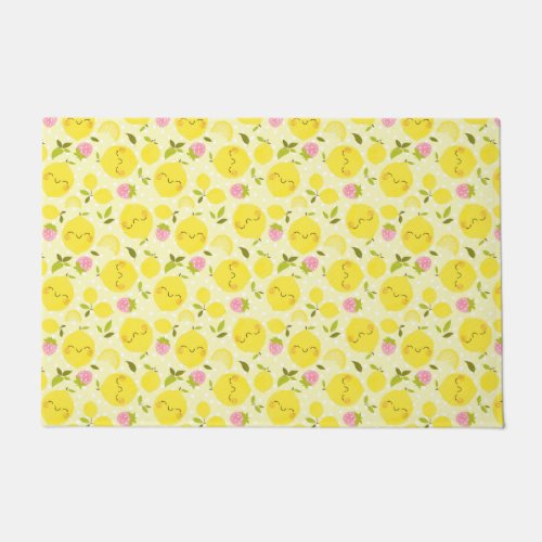 Strawberry Lemon Yellow Doormat