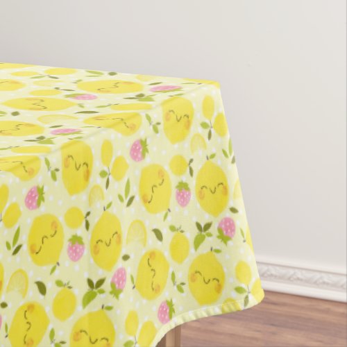 Strawberry Lemon Yellow Tablecloth