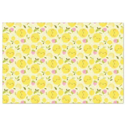 Strawberry Lemon Yellow Tissue Paper