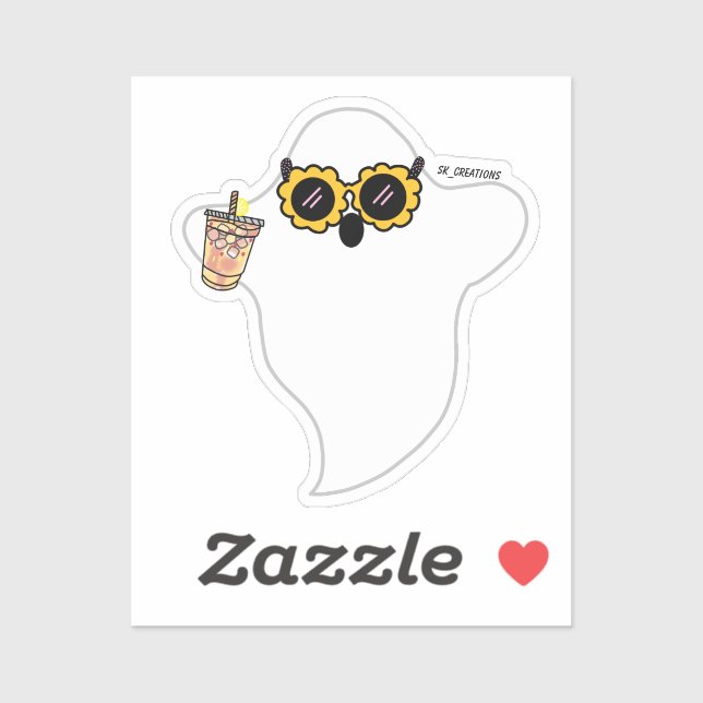 Strawberry Lemonade Ghost Sticker (Sheet)
