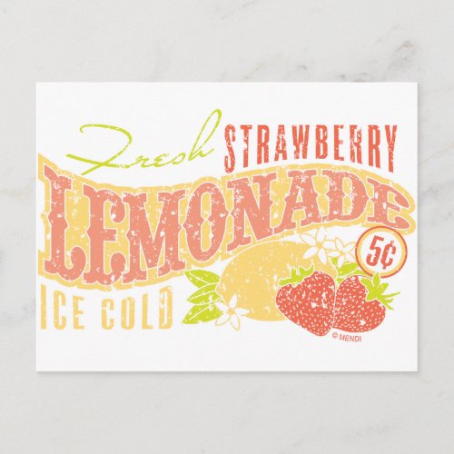 Strawberry Lemonade Postcard