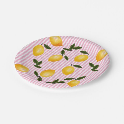 Strawberry Lemonade Summer Party Paper Plates