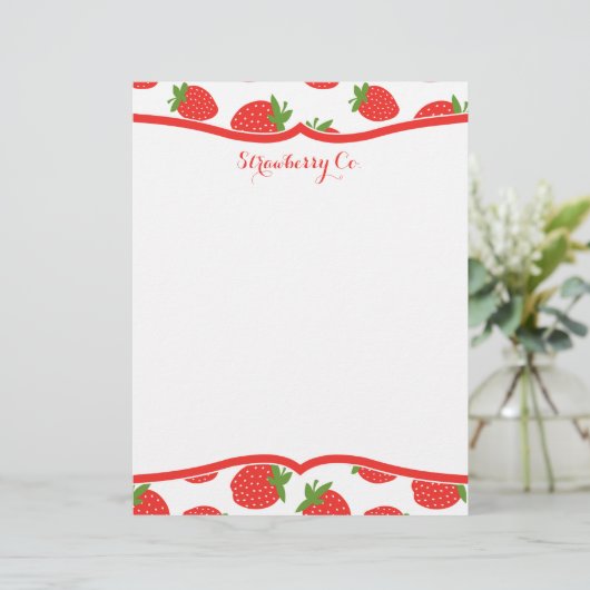 Strawberry Letterhead (Standing Front)