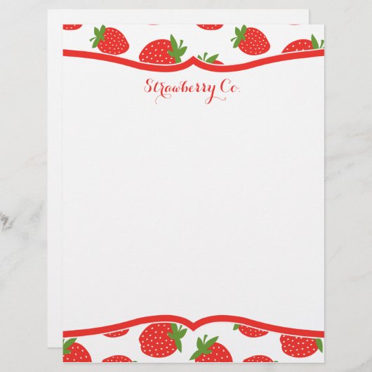 Strawberry Letterhead (Front/Back)