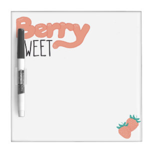 Strawberry Lettering Dry Erase Board