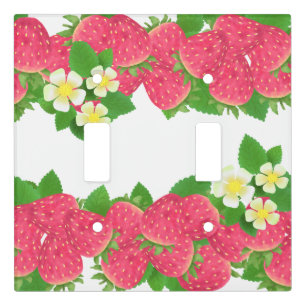 Strawberry light switch cover