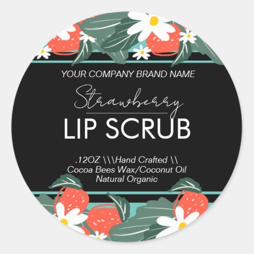 Strawberry Lip Business Packaging Square Sticker