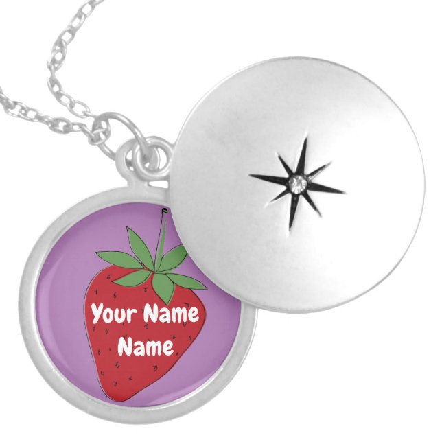 Strawberry Locket Necklace (Front)