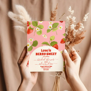 Strawberry Love is Berry Sweet Bridal Shower Invitation