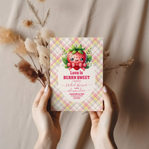 Strawberry Love is Berry Sweet Bridal Shower Invitation
