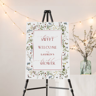 Strawberry Love Is Sweet Red Bridal Shower Welcome Foam Board