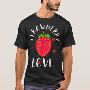Strawberry Love Lover Fruit Smiling Farmer Greengr T-Shirt