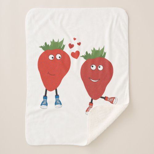 Strawberry Love Sherpa Blanket