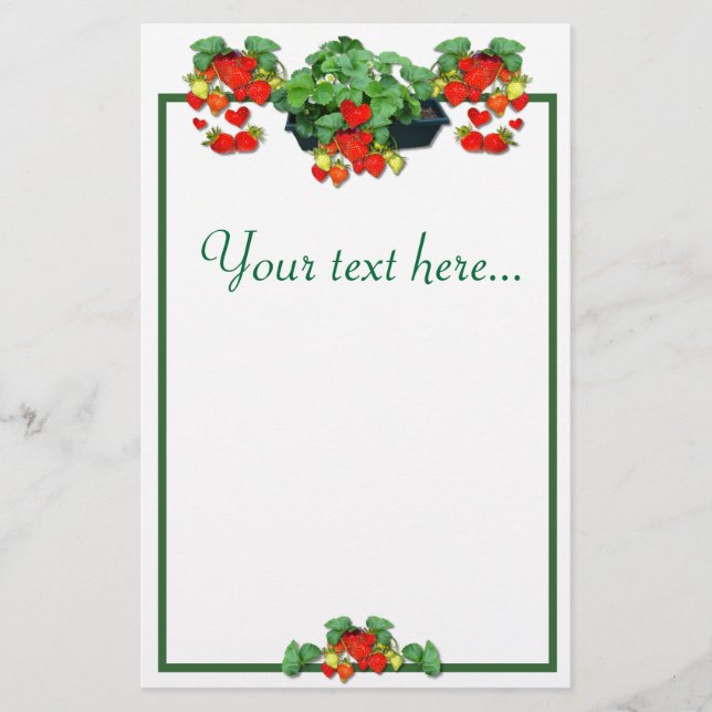 STRAWBERRY LOVE  - Stationary # 2 Stationery (Front)