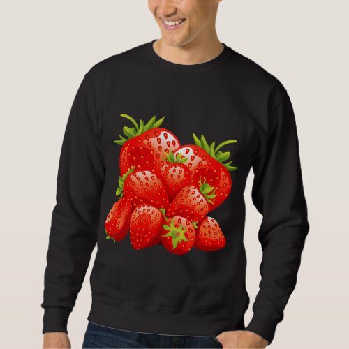 Strawberry Love Vegan Lover Fruit Cool Vegan Sweatshirt