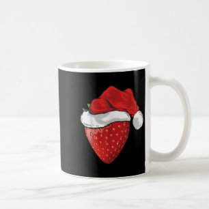 Strawberry Lover Gift Santa Hat Strawberry Christm Coffee Mug