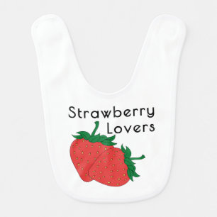 Strawberry Lovers Baby Bib - Adorable and Soft
