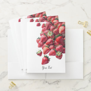 Strawberry Lovers – Cute Personalized  Pocket Folder