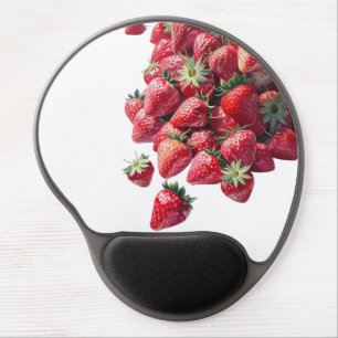 Strawberry Lovers – Scattered Handful Fruit Patter Gel Mouse Pad