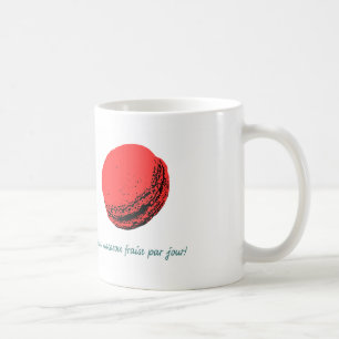 strawberry macaroon coffee mug