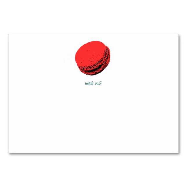strawberry macaroon table number (Front)