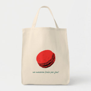 strawberry macaroon tote bag